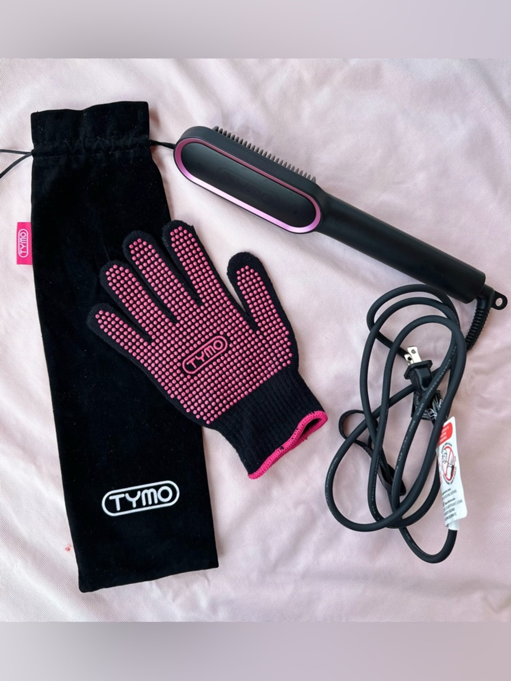 NWOT TYMO Pink & Black Hair Straightener - Picture 2 of 6